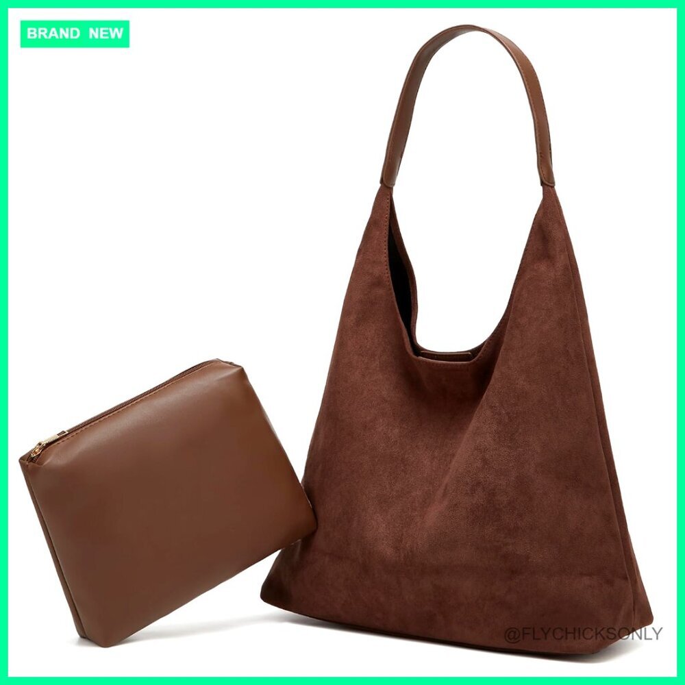 Large Faux Leather Tote Bag with Detachable Strap for Work and Travel